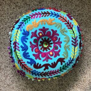 Colorful round pillow